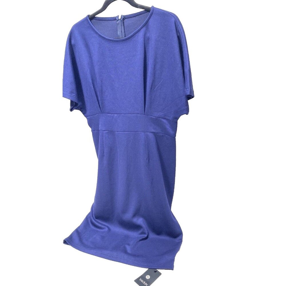Blue Dress, Women's Size XL, Back Zip Closure, NWT, Short Sleeved Dress